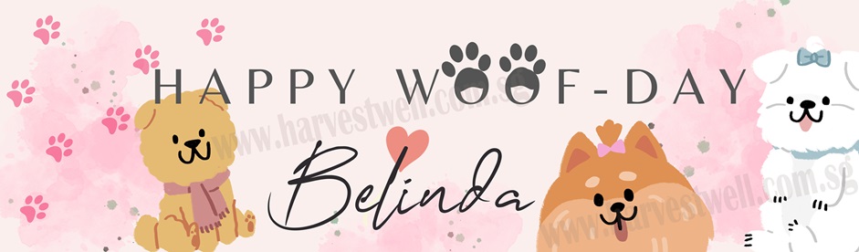 Happy Puppies Themed Birthday Customized Banner Happy Puppies Themed Birthday Customized Banner